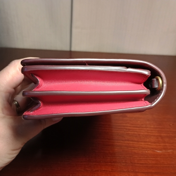 Coach Callie Floral Foldover Clutch with Shoulder Strap NWT - Picture 5 of 8